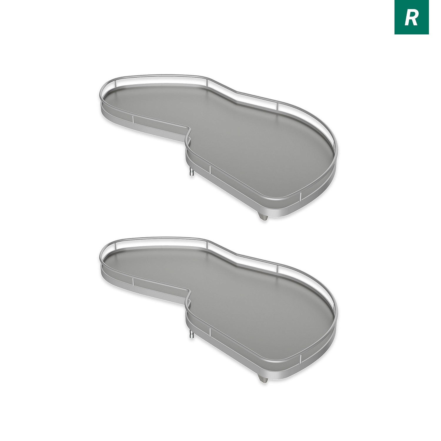 Комплект полок правый Леманс 600 мм Арена КЛАССИК (2 полки + рычаги) ТИТАН