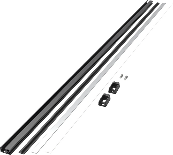 Штанга для одежды Конеро W 1220 мм с пазом для LED подсветки цвет ЧЕРНЫЙ Kessebohmer | официальный магазин